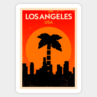 Los Angeles Poster Design Sticker